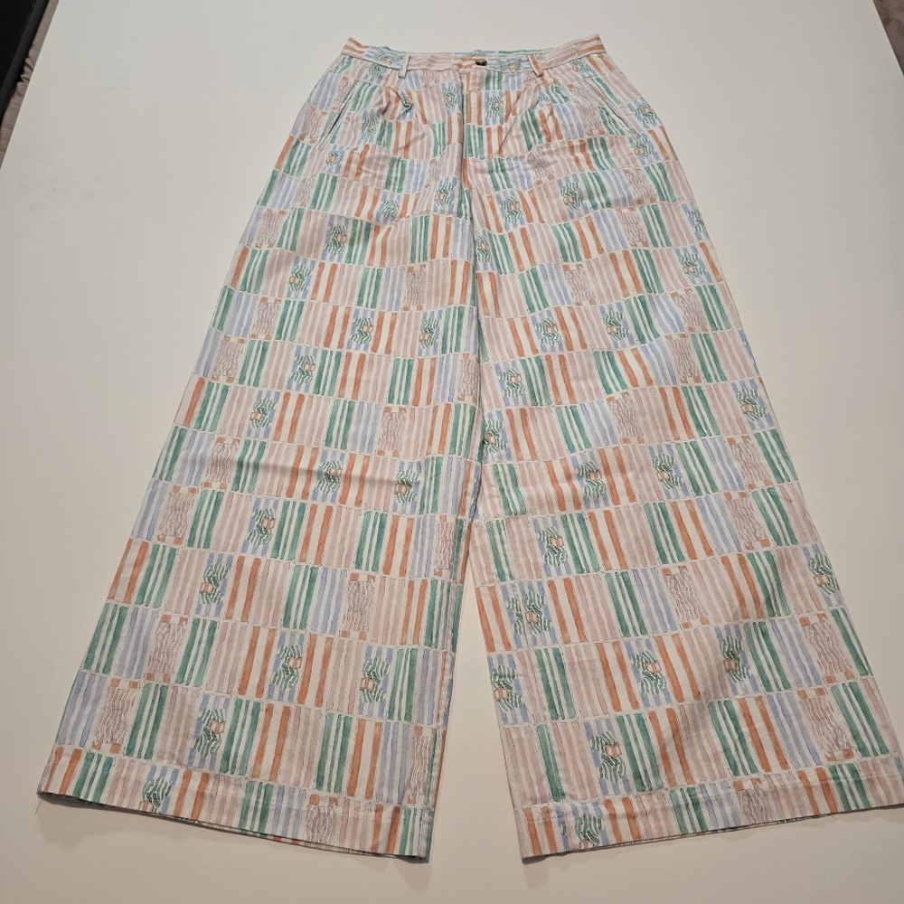Rachel Antonoff Rose Pants Cotton Size 10 - Picture 2 of 12